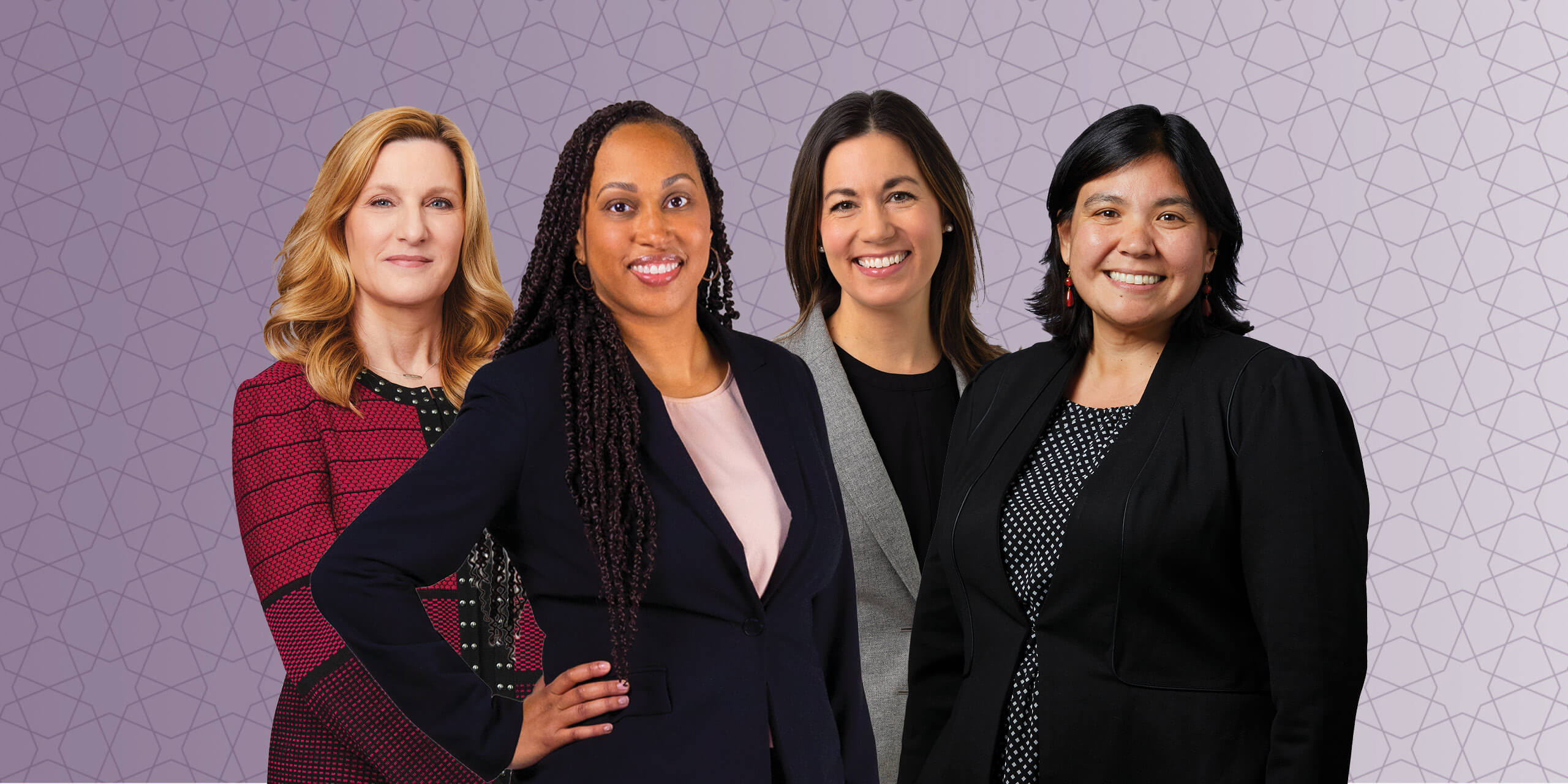 Four female SilverPeak Strategic Capital associates against a purple background